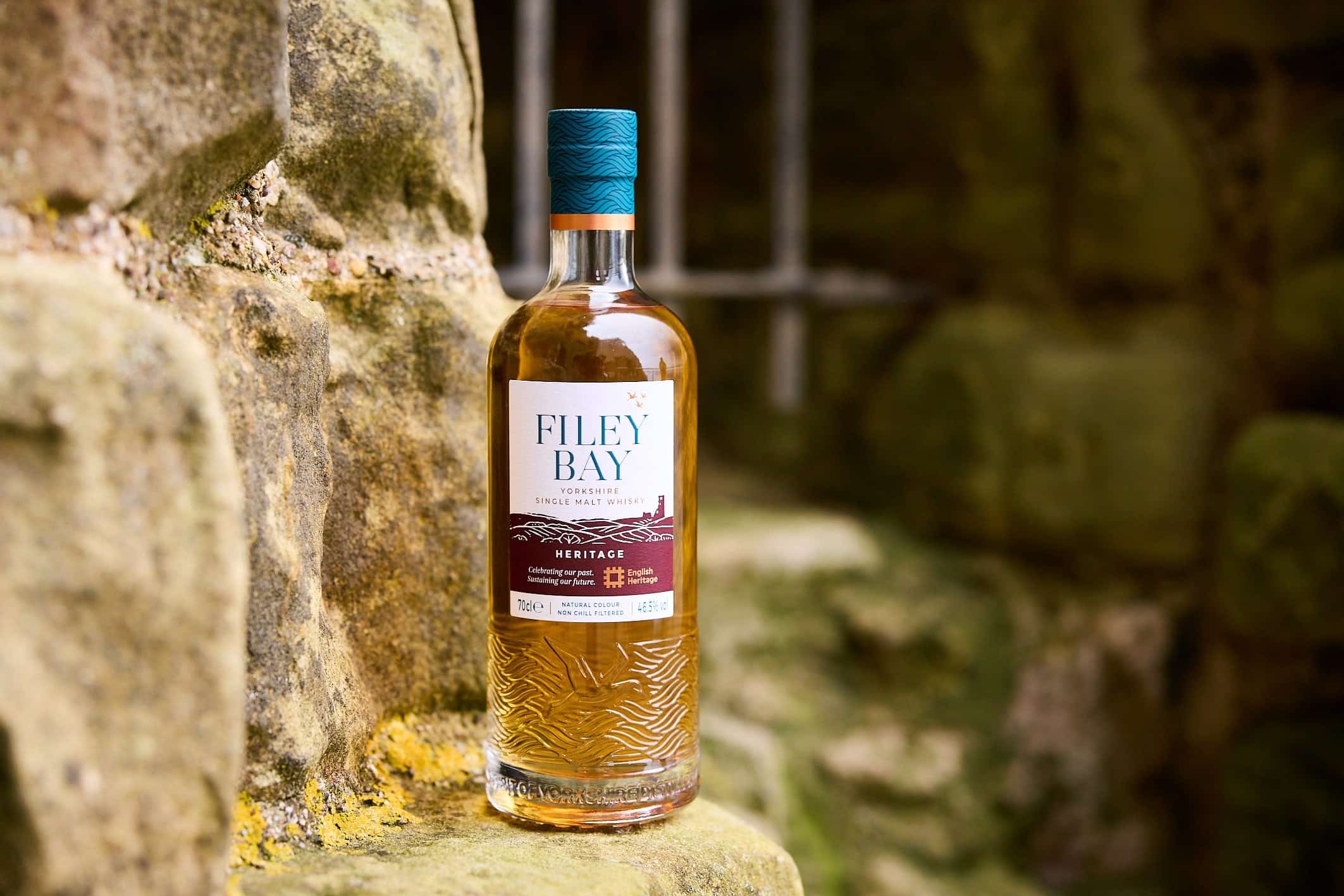 Filey Bay Heritage sitting in a nook of stone at Scarborough Castle